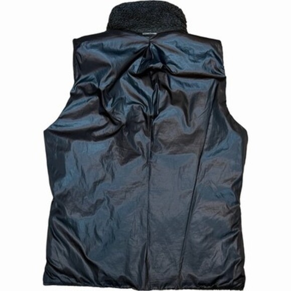 Patagonia Reversible Sherpa Fleece Vest Women’s Small Black Full Zip - Picture 3 of 4